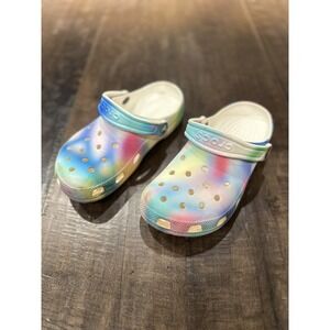 Crocs Classic Solarized Clog Mens Size 4 Women's‎ 6 Tie Dye Blue